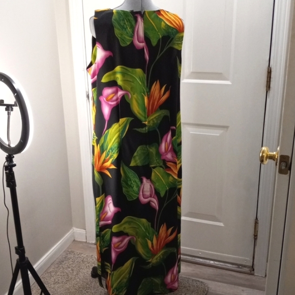 Sag Harbor Sz 16P Tropical Maxi Shift Dress - Picture 3 of 8
